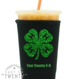 4-H County Club Leader Gift Iced Coffee Soda Drink Sleeve Original JavaSok Cup Cozy