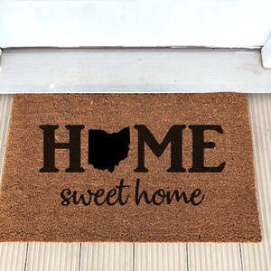 Coir Doormat Home Sweet Home Ohio State Door Mat FAST FREE SHIPPING!!