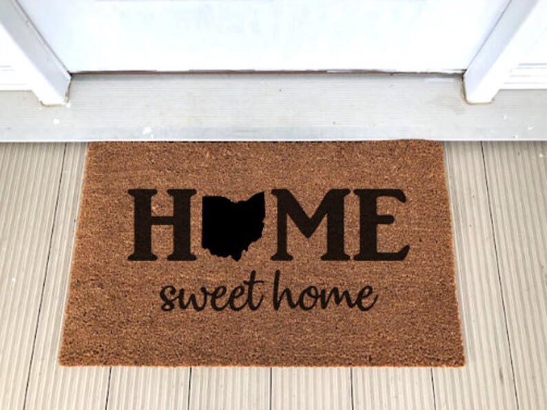 Coir Doormat Home Sweet Home Ohio State Door Mat FAST FREE Etsy