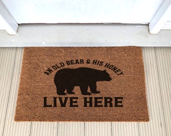 Coir Doormat Old Bear Welcome Door Mat FAST FREE SHIPPING!!