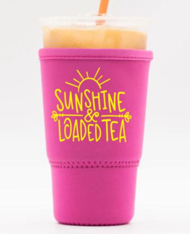 Sunshine & Loaded Tea Drink Sleeve Cozy Tea Bomb Coffee Etsy