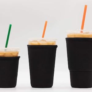 Blank Neoprene Iced Coffee Drink Soda Sleeve Cozy Perfect for Heat Transfer Vinyl for Customizing