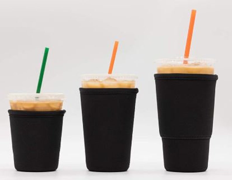 Blank Neoprene Iced Coffee Drink Soda Sleeve Cozy Perfect for Heat Transfer Vinyl for Customizing image 1