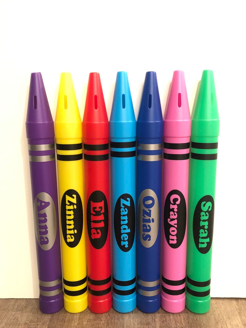 Personalized Crayon Bank Piggy Bank Child Party Decoration Etsy