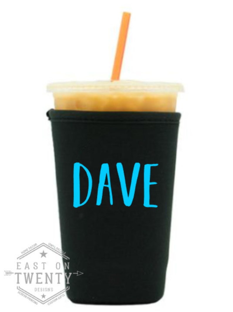 Custom Name Personalized Iced Coffee Soda Drink Sleeve Etsy