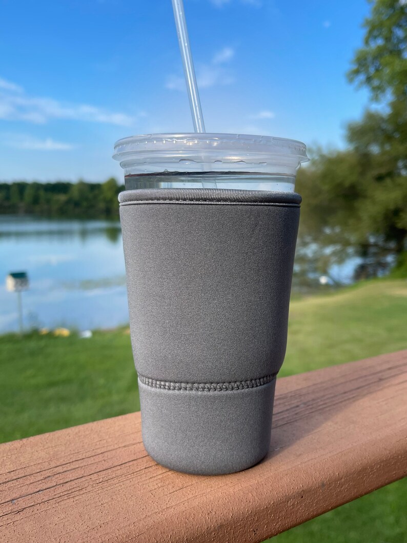 Blank Neoprene Iced Coffee Drink Soda Sleeve Cozy Perfect for Heat Transfer Vinyl for Customizing image 3