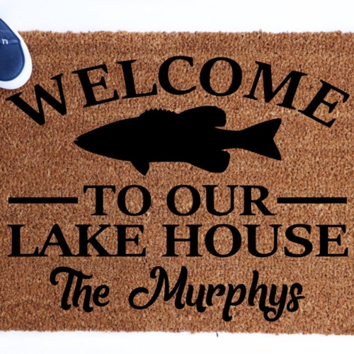to Our Lake House Doormat Lake Life Doormat Custom Etsy