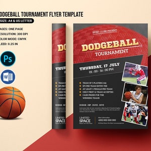 Dodgeball Game Flyer Template Dodgeball Tournament Flyer Photoshop Ms