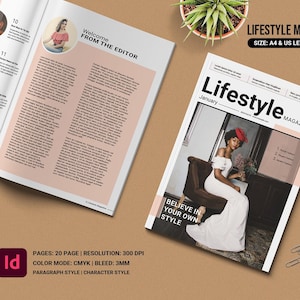 Lifestyle Magazine Template: Multipurpose Brochure (A4 & US Letter) (Instant Download)