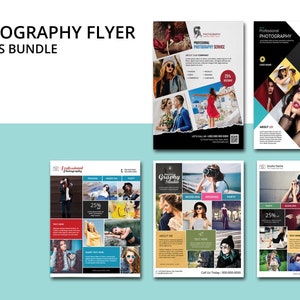 Photography Flyer Template Bundle: Business Promotion (PSD, Instant Download)