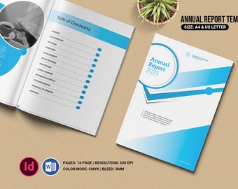 Annual Report Template: Business Brochure (Microsoft Word & InDesign)