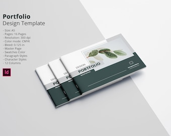 Portfolio Template | Creative Portfolio Design : A5 Indesign (Instant Download)