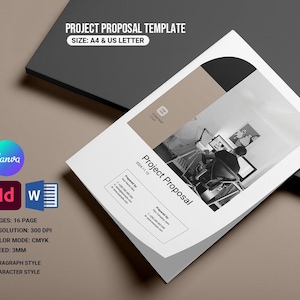 Vorlage für einen Projektvorschlag, Minimaler Businessplan (Canva, MS Word und InDesign)