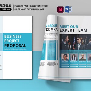 Business Proposal Template | Minimal Project Proposal Brochure |  Ms word and Photoshop Template Instant Download