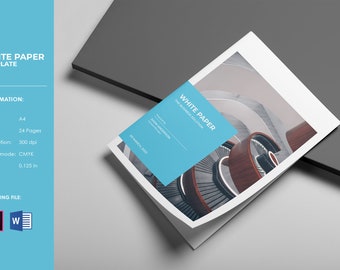 White Paper Template: Company Profile, Corporate Brochure (Instant Download)