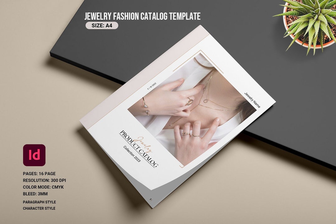 Jewelry Fashion Lookbook Template ,fashion Lookbook, Jewelry Catalog