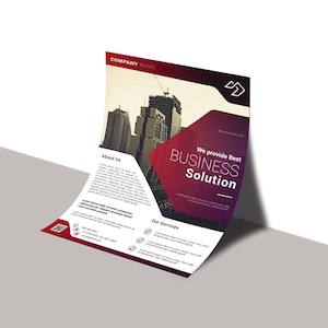 Corporate Flyer Template | Printable Business Flyer  |   Ms Word and Photoshop Template | Instant Download - V17