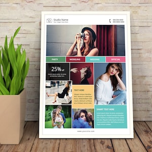 Photography Flyer Template |  Photoshop and Element Template, Instant Download - V02