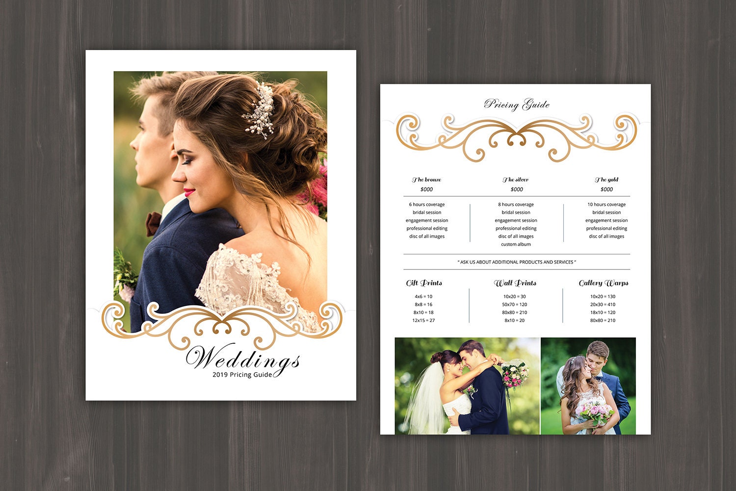 Photography Price List Wedding Photography Pricing Guide Etsy