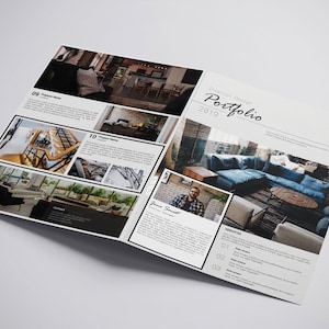 Modelo de Photoshop de folheto de portfólio de designer de interiores | Download instantâneo - V11