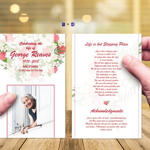 Prayer Card Template  | Funeral Prayer Card Template , Editable MS Word & Photoshop Template | Instant Download V03