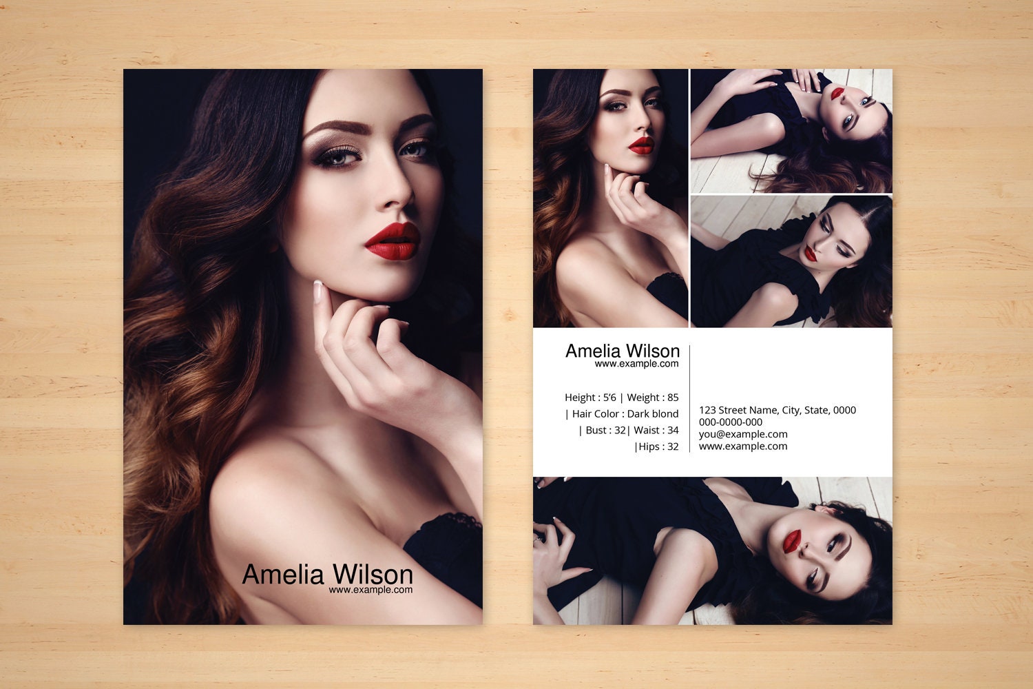Modeling Comp Card Template Model Comp Card, Composite Card Ms Word &  Photoshop Template , Instant Download V16 - Etsy