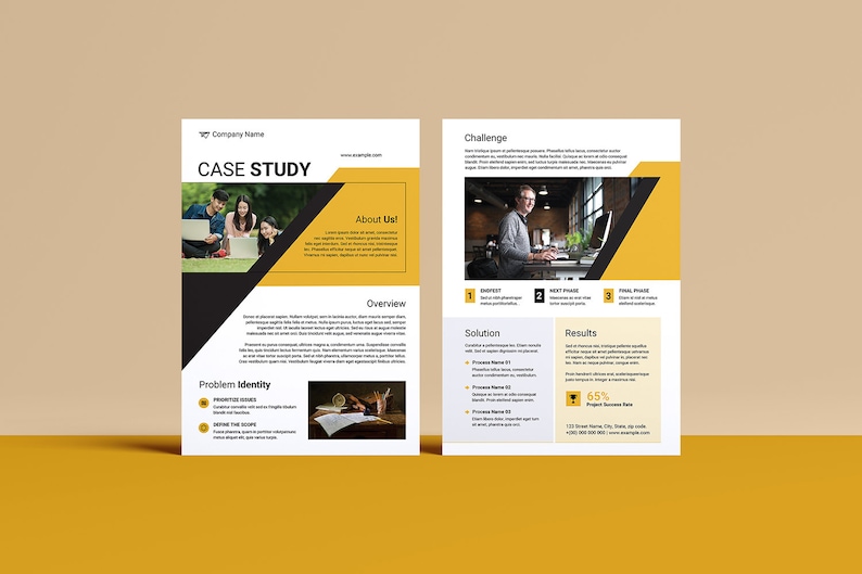 Printable Case Study Flyer Template | Photoshop, Ms Word and Canva ...