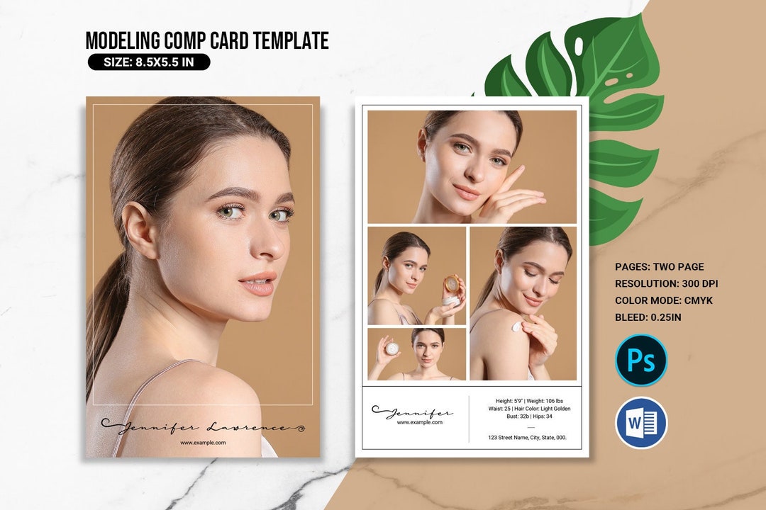 Model Comp Card Back This item is unavailable - Etsy