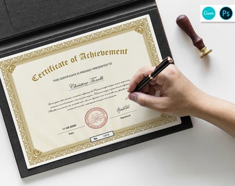 Printable Certificate Template | Multipurpose Certificate, Canva,  MS Word & Photoshop  Template | Instant Download V02