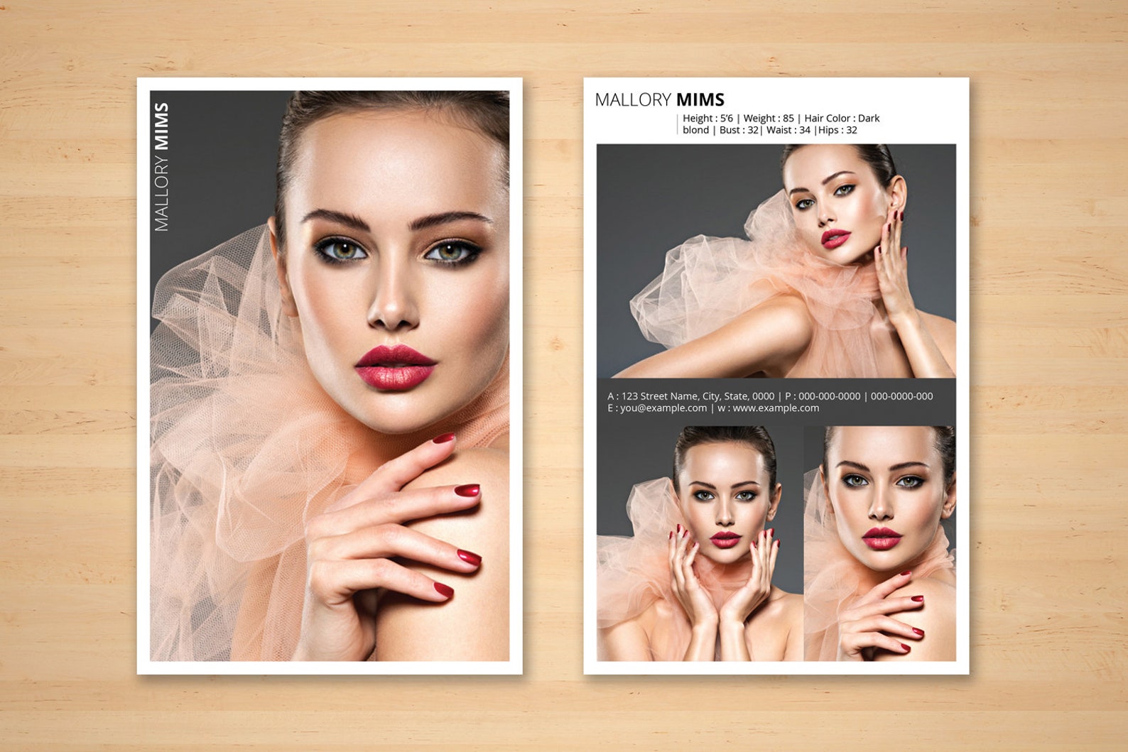 Modeling Comp Card Template | Model Comp Card, Composite Card | Ms Word