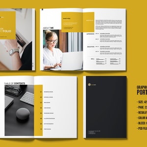 Portfolio  Template, Designer Portfolio Brochure | Multipurpose Portfolio,   |   Photoshop Template |  Instant Download - V01