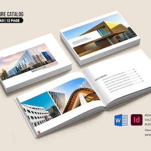 Architect Portfolio Template | Architecture Catalog Brochure | Indesign & MS Word Template   Instant Download