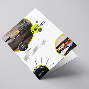 Folheto de Design de Interiores | Modelo de portfólio de designer de interiores | Download instantâneo - V01