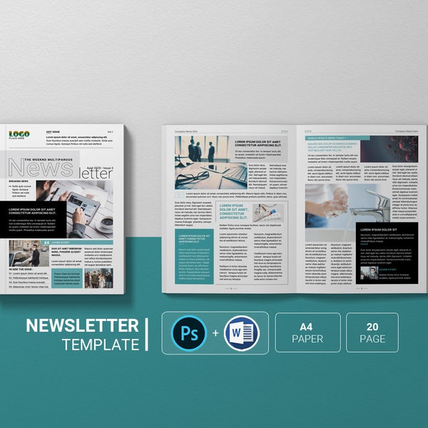 Newsletter Template Etsy Newsletter Template Etsy