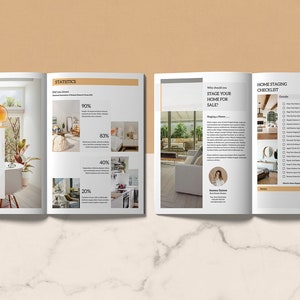 Stagging Indesign Real Estate Home Staging Guide Template, Adobe Indesign and Canva ...