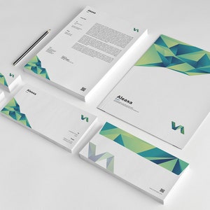 Brand Stationery Template | Corporate Stationery Design Template |   Illustrator Template , INSTANT DOWNLOAD  V04