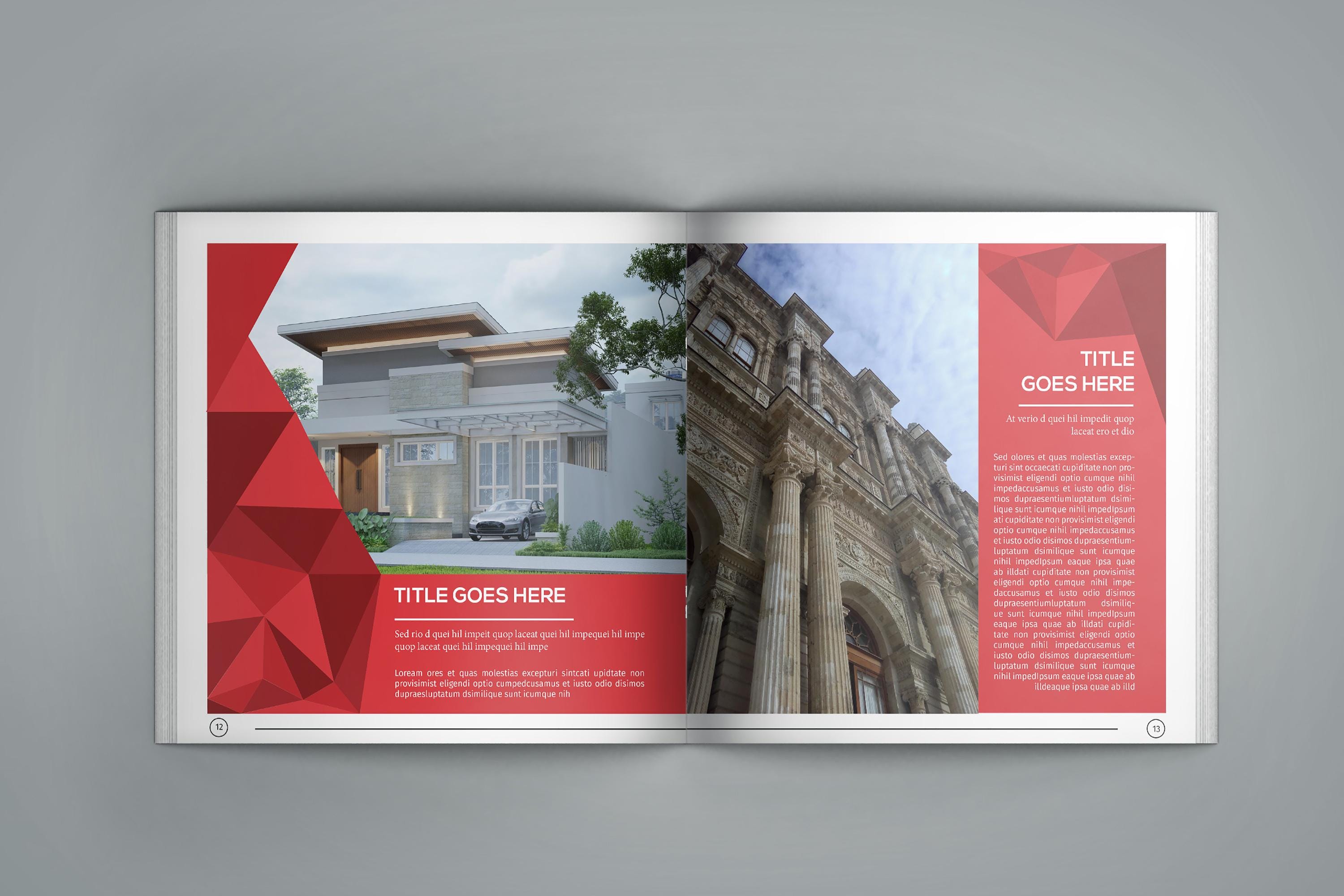 Square Bifold Architecture Brochure Template | (adobe Indesign) Instant ...