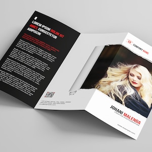 Photography Trifold Brochure Template ,  Photoshop and Element Template  Instant download V01
