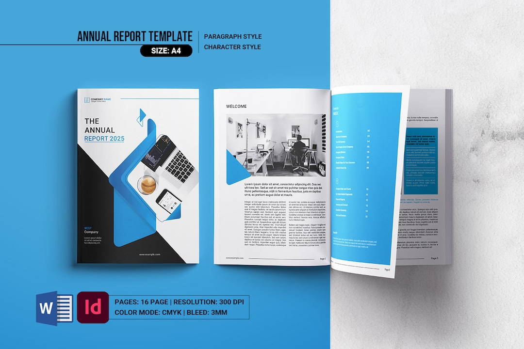 Annual Report Brochure Template. Business Report Brochure, Company ...