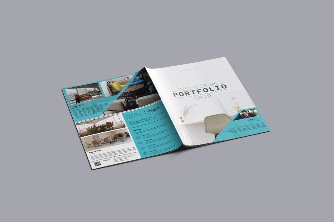 Printable Interior Design Portfolio Template: Bifold Brochure (instant ...