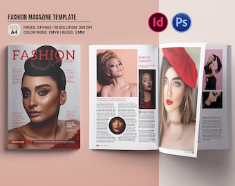 Modemagazin-Vorlage: Lookbook-Broschüre (Photoshop & InDesign, digitaler Download)