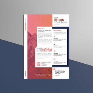 Business Flyer Template  | Minimal  Corporate Flyer Design Template |   MS Word and Illustrator Template | Instant Download - V22