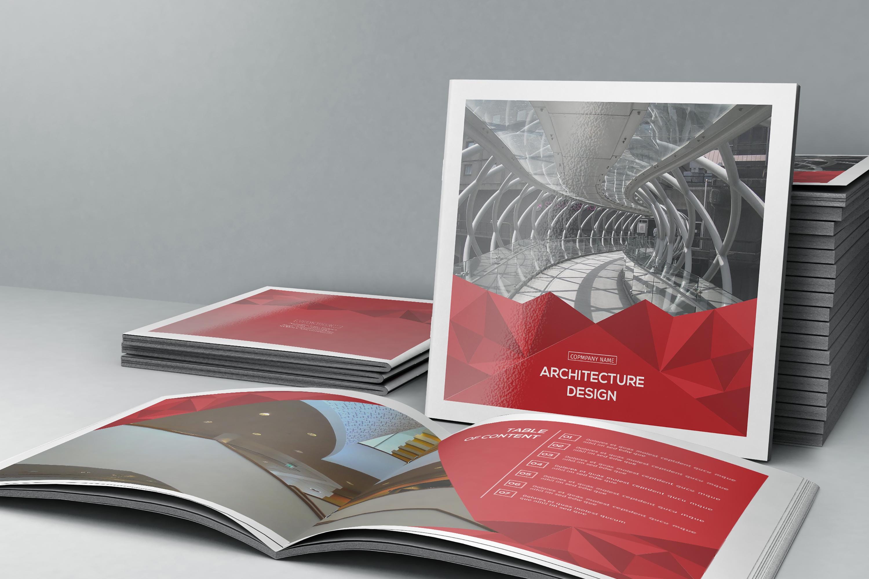 Square Bifold Architecture Brochure Template | (adobe Indesign) Instant ...