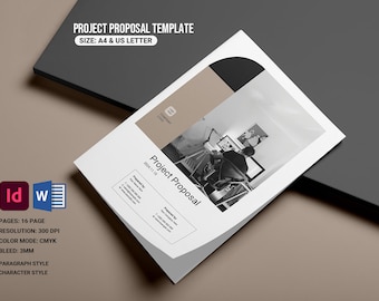 Creative Project Proposal | Proposal Template, Business Proposal  | Minimal Business Plan,   Ms Word and Indesign Template