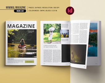 Minimal Photography Magazine Template: A4 Indesign Brochure (Instant Download)