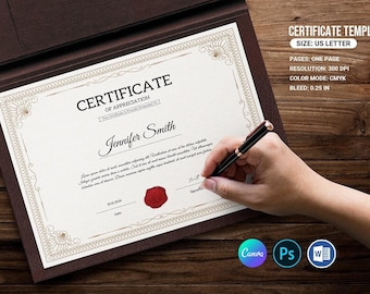 Appreciation Certificate Template | Printable Award Certificate  ( MS Word & Photoshop )
