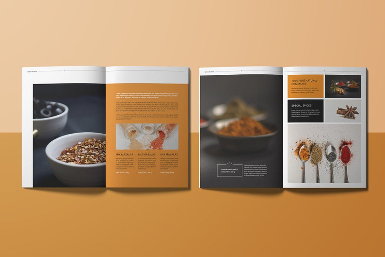 Printable Spices Catalog Template MS Word and Indesign Template Instant ...