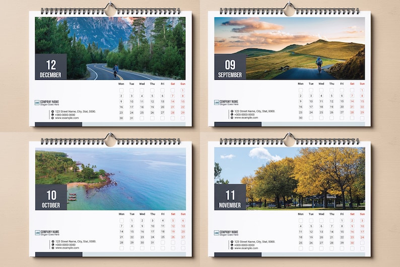 Desk Calendar 2024 Template Printable Minimal Table Calendar