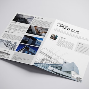 Printable Atchitectural Portfolio Brochure Template | Architecture Brochure |    Instant Download - V03