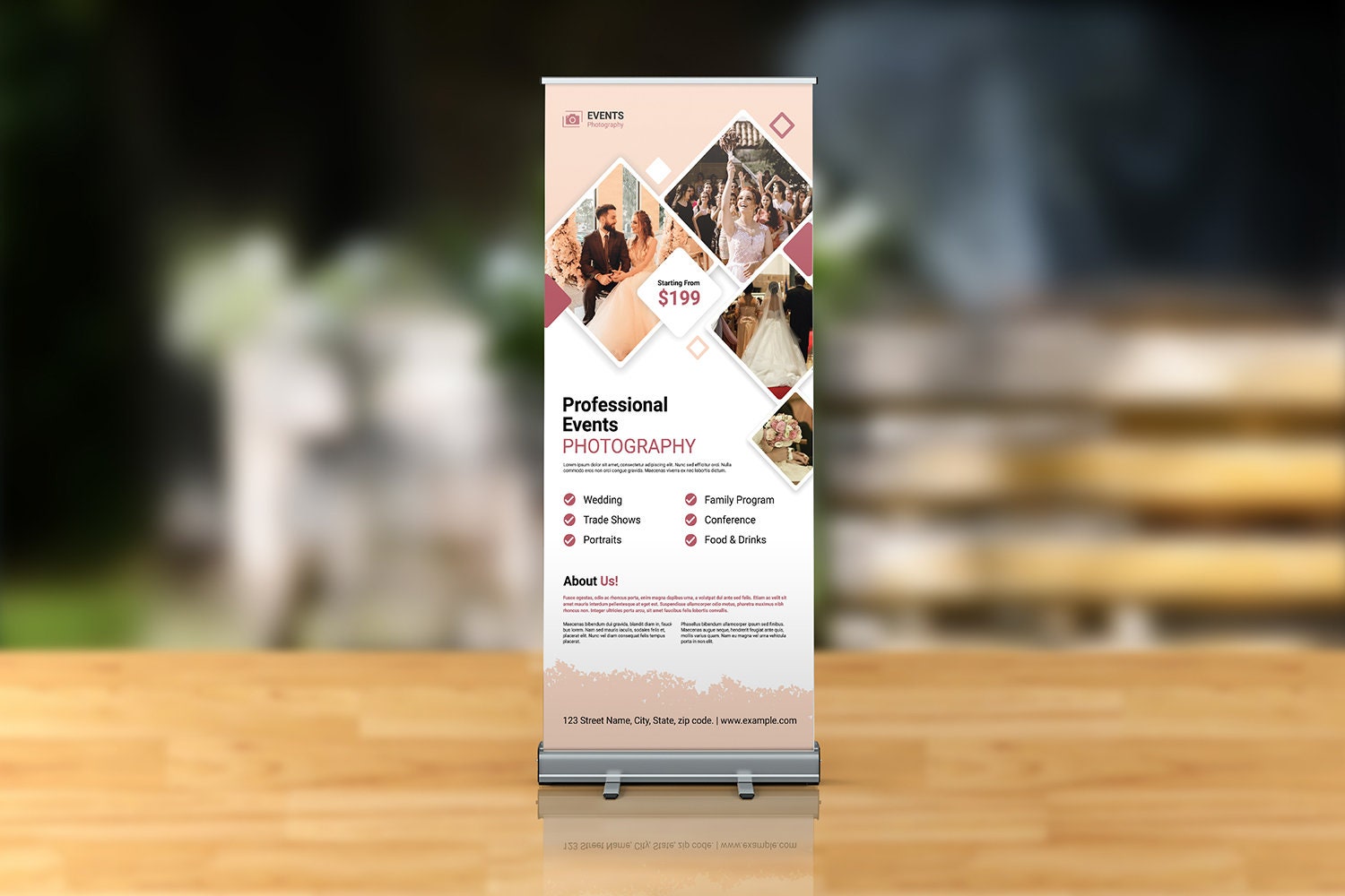 Photography Roll-up Banner Photography Advertising Banner Template